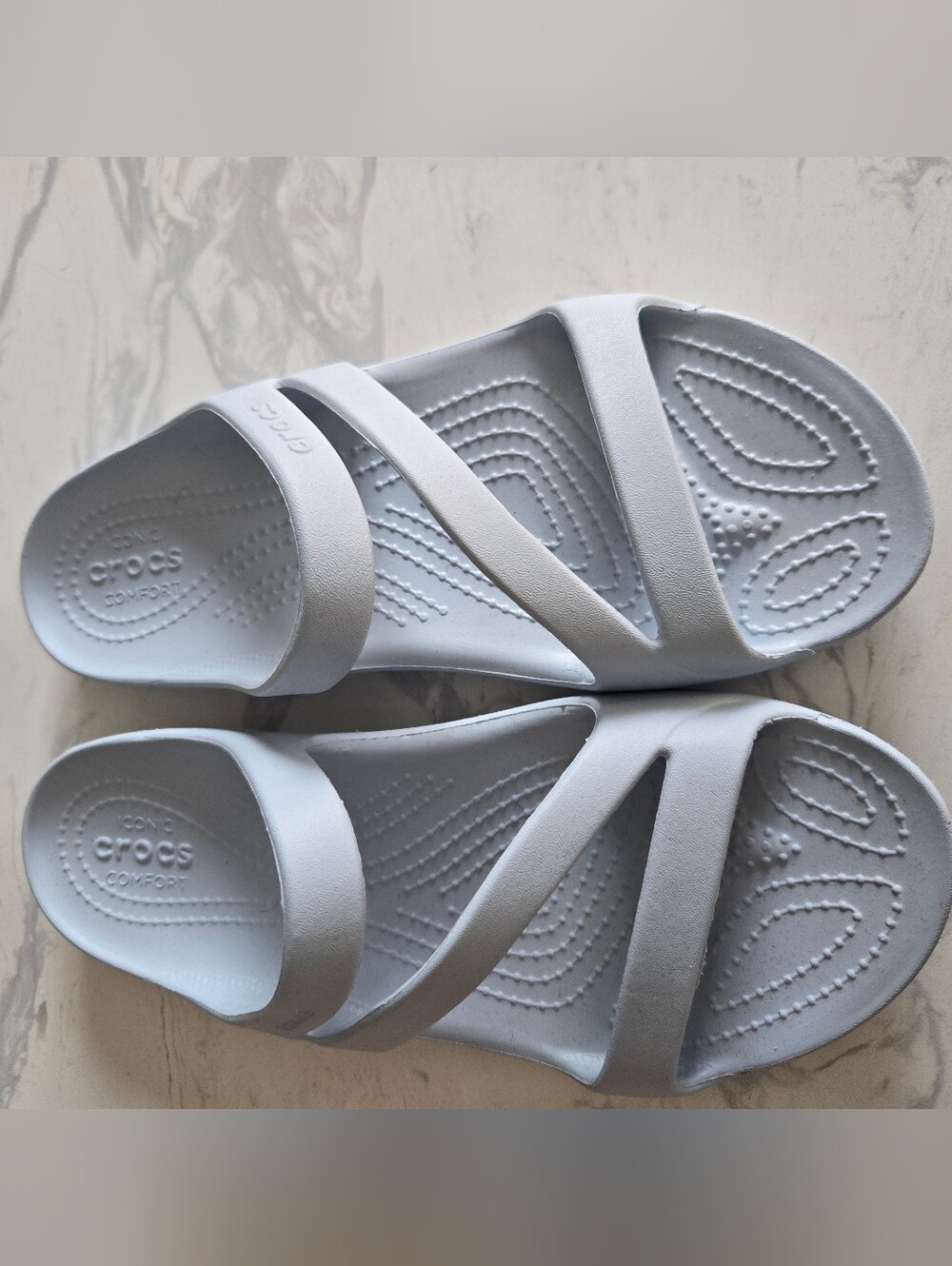 NWOT! CROCS KADEE II Lt Blue Sandals. Size 8